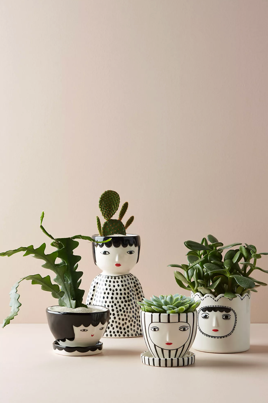 Anthropology x Kinska Studio Ceramic Small Female Face Plant Pot