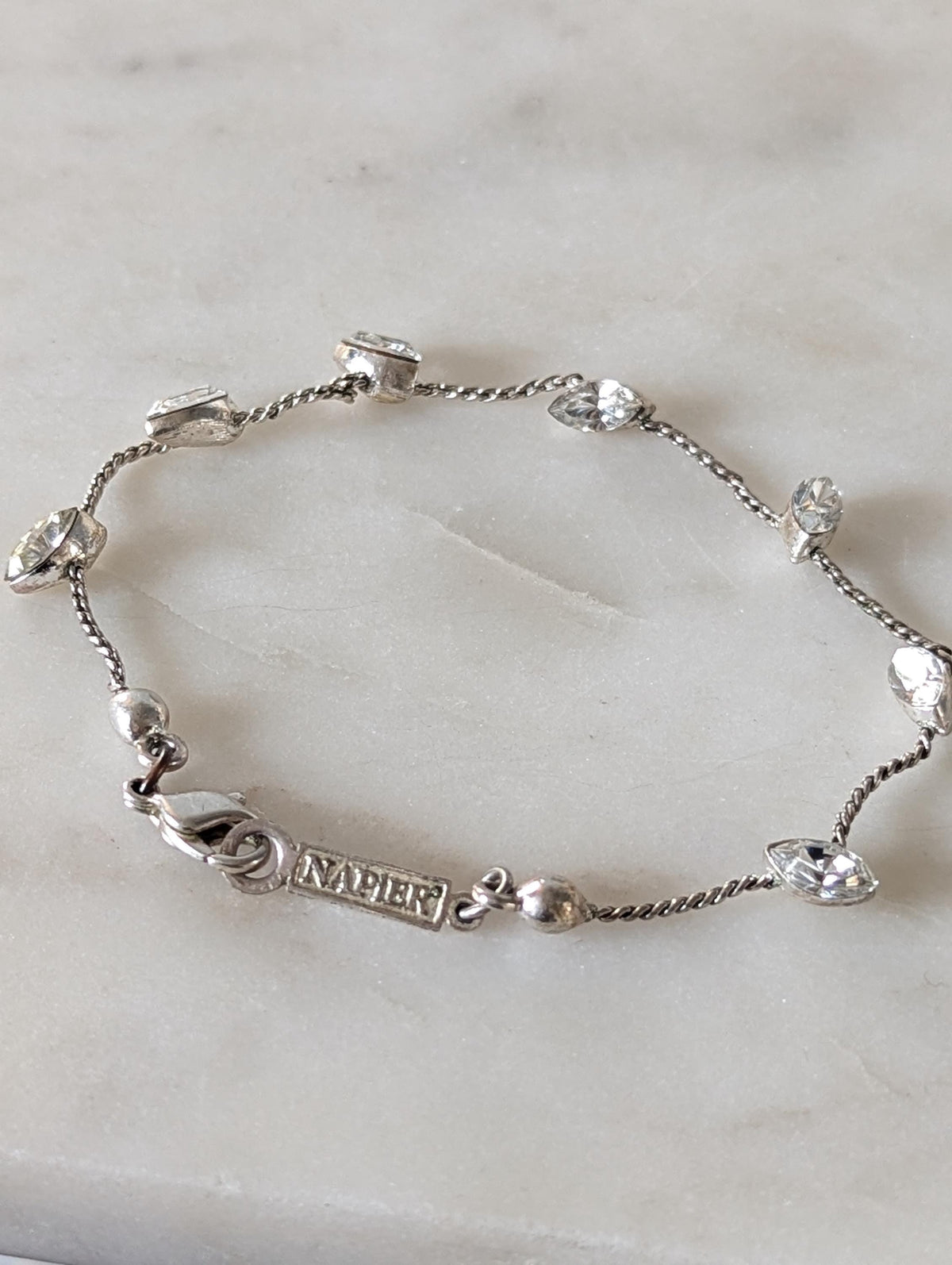 Vintage Napier Rhinestone Tennis Bracelet