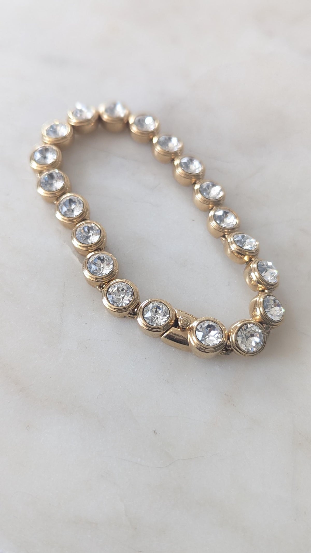 Vintage Gold Tone Tennis Bracelet