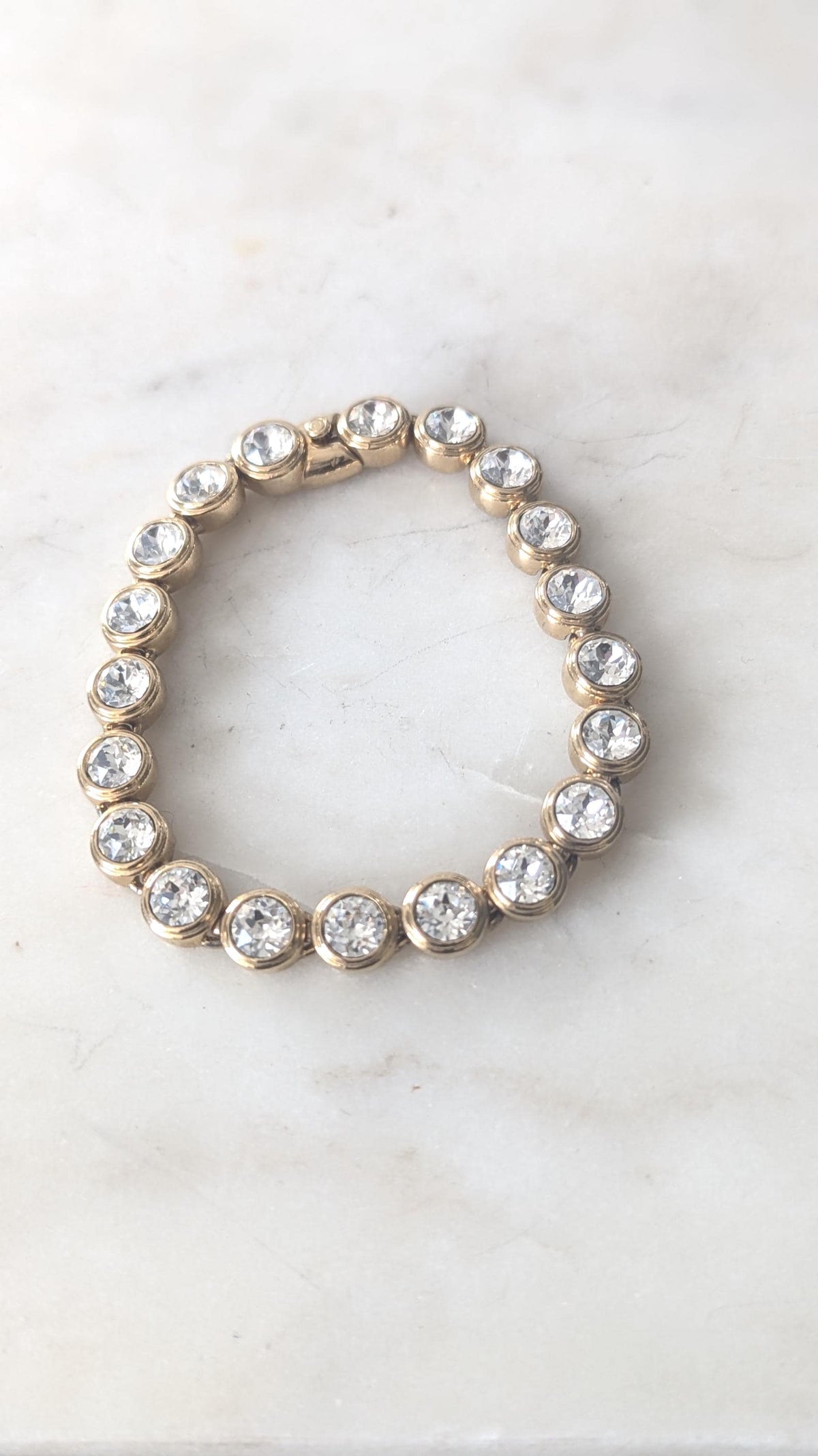 Vintage Gold Tone Tennis Bracelet