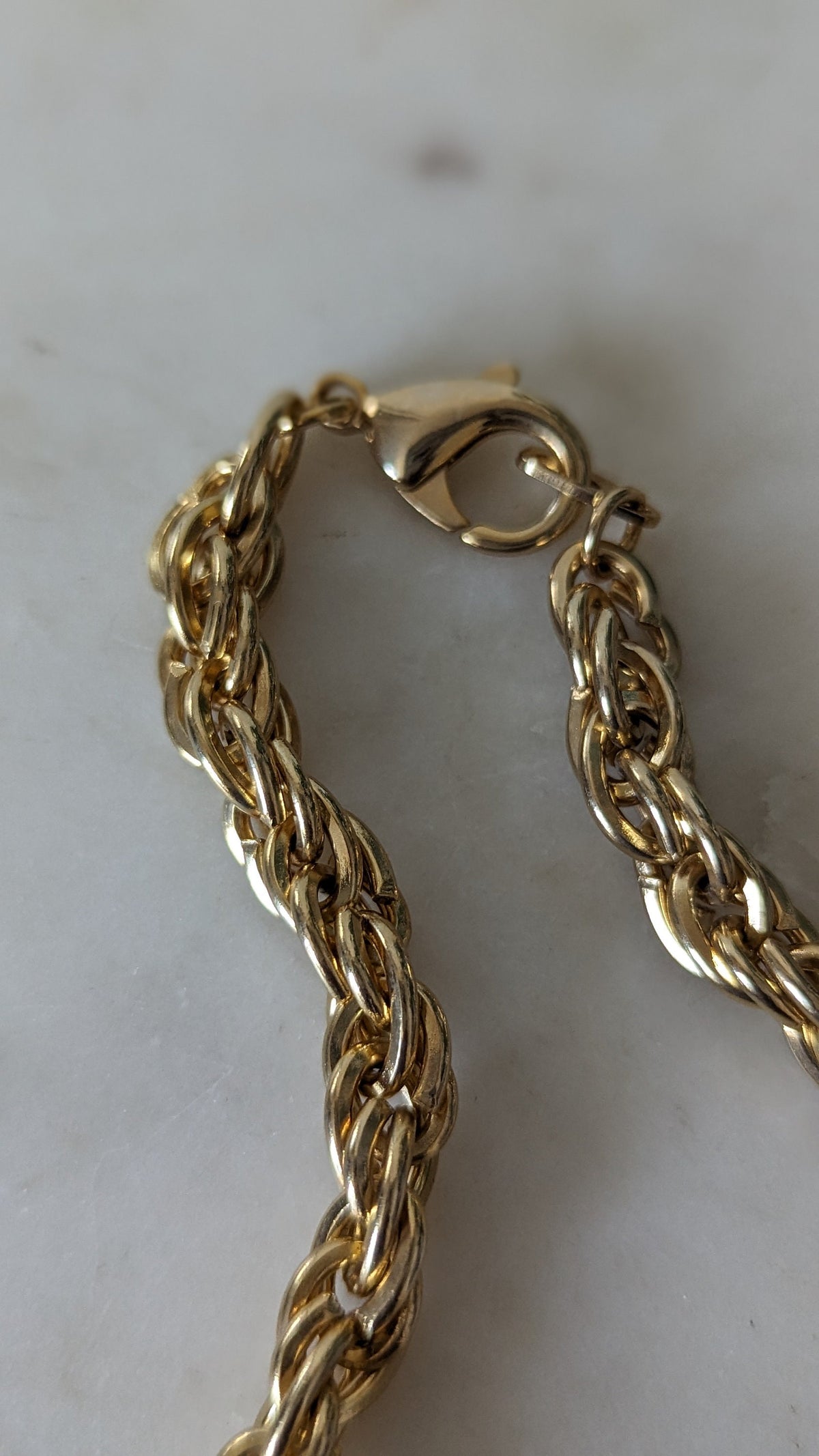 Vintage Gold Tone Rope Chain