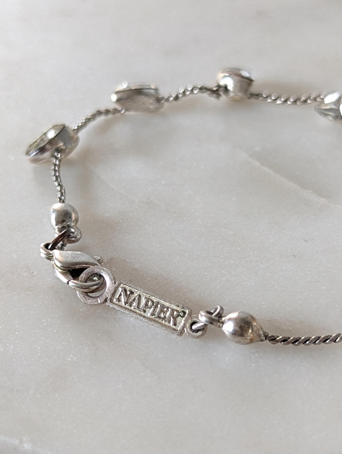 Vintage Napier Rhinestone Tennis Bracelet