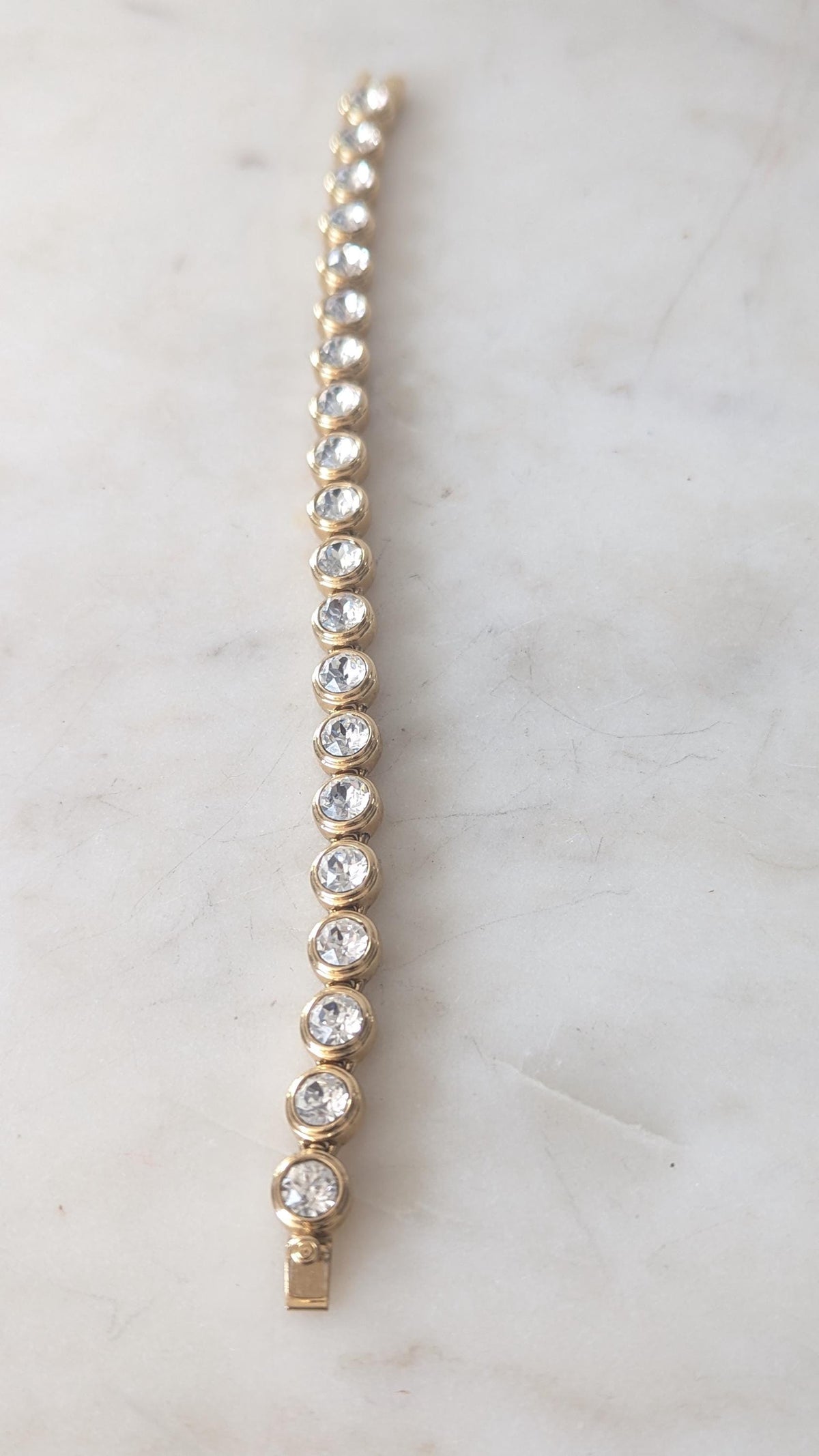 Vintage Gold Tone Tennis Bracelet