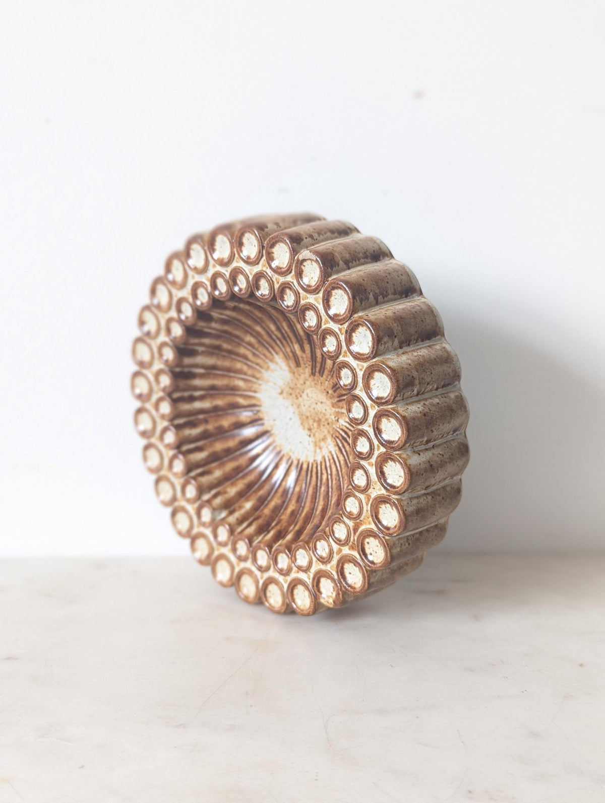 Vintage Mid Century Studio Pottery Brown Trinket Dish
