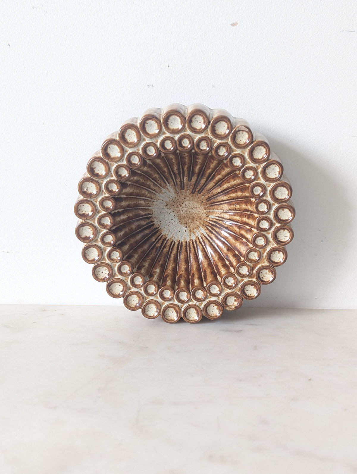 Vintage Mid Century Studio Pottery Brown Trinket Dish