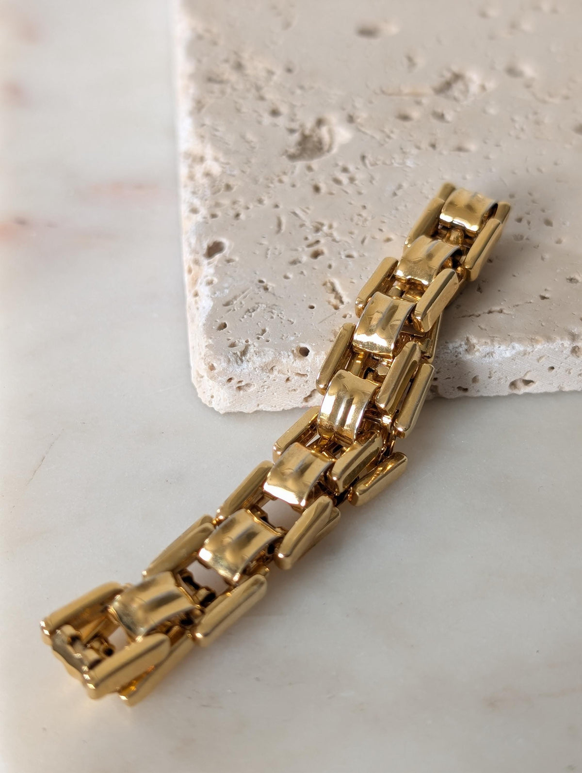 Vintage 80s Monet Gold Tone Bracelet